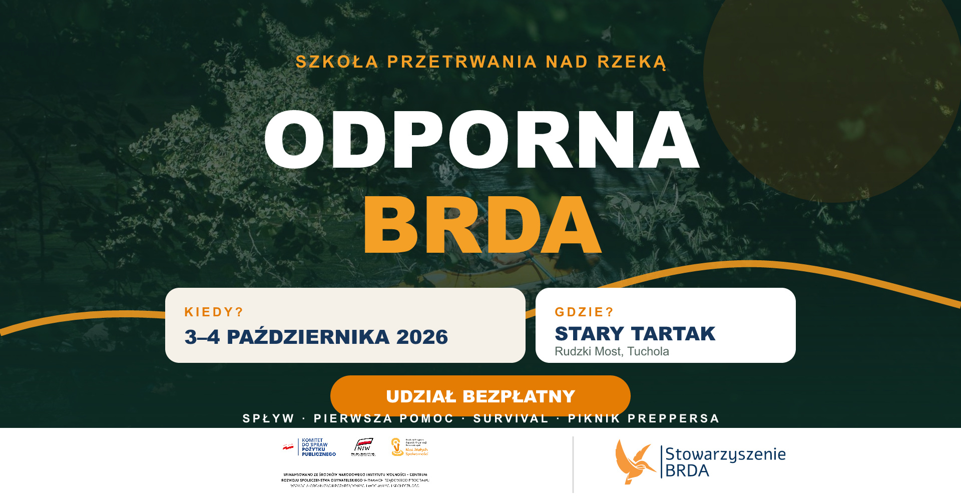 Odporna BRDA — 3–4 października 2026, Stary Tartak w Tucholi